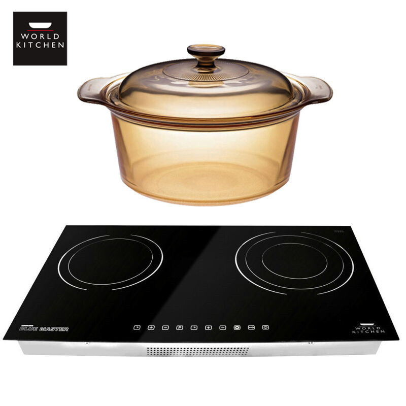 康宁蓝光微晶双孔嵌入式电陶炉 双孔电陶炉+VSD3.5