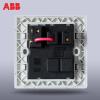ABB开关插座面板德逸珍珠金色一开四孔带开关AE222-PG