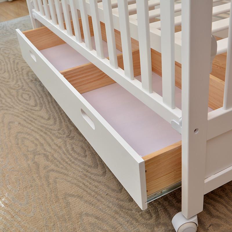 visambol维森堡欧若拉高级实木婴儿床 白色 120*65