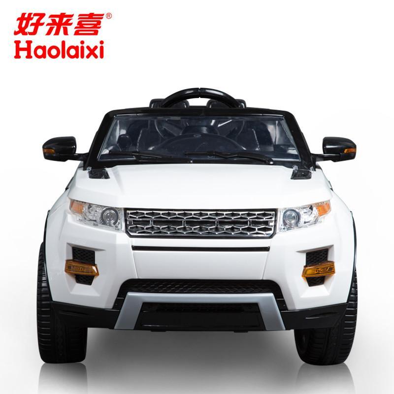 好来喜儿童电动车婴儿蓝牙遥控宝宝可坐玩具四轮发光皮座椅带拉杆方便