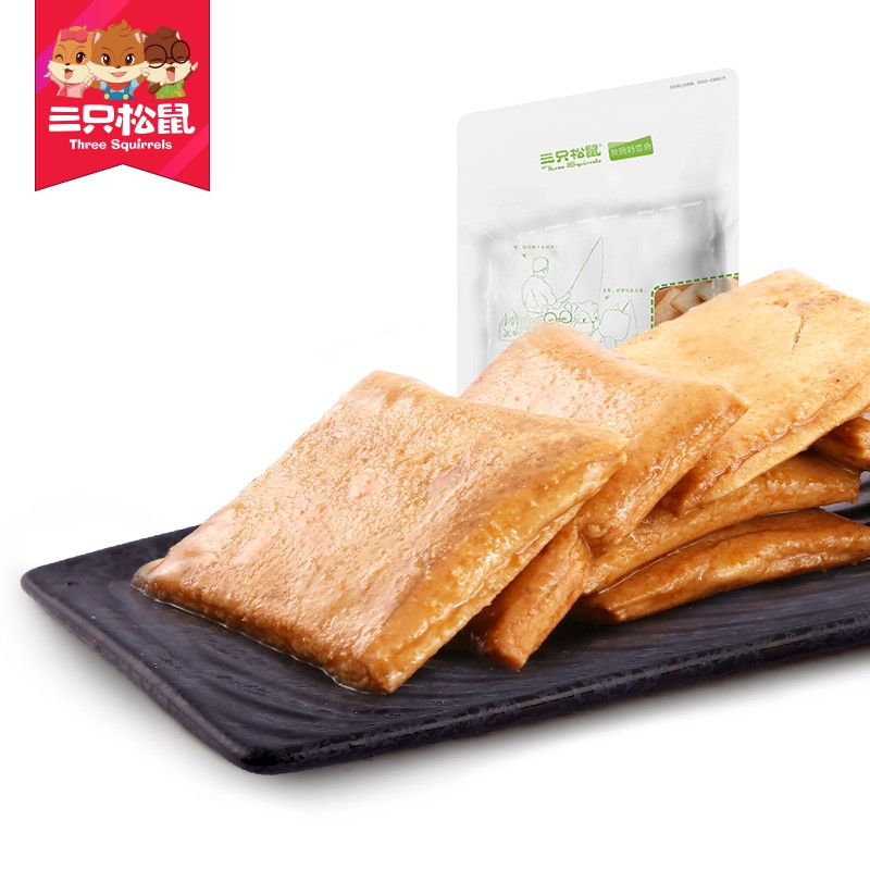 【三只松鼠_老爹鱼豆腐180gx2】休闲零食特产小吃香辣鱼豆腐