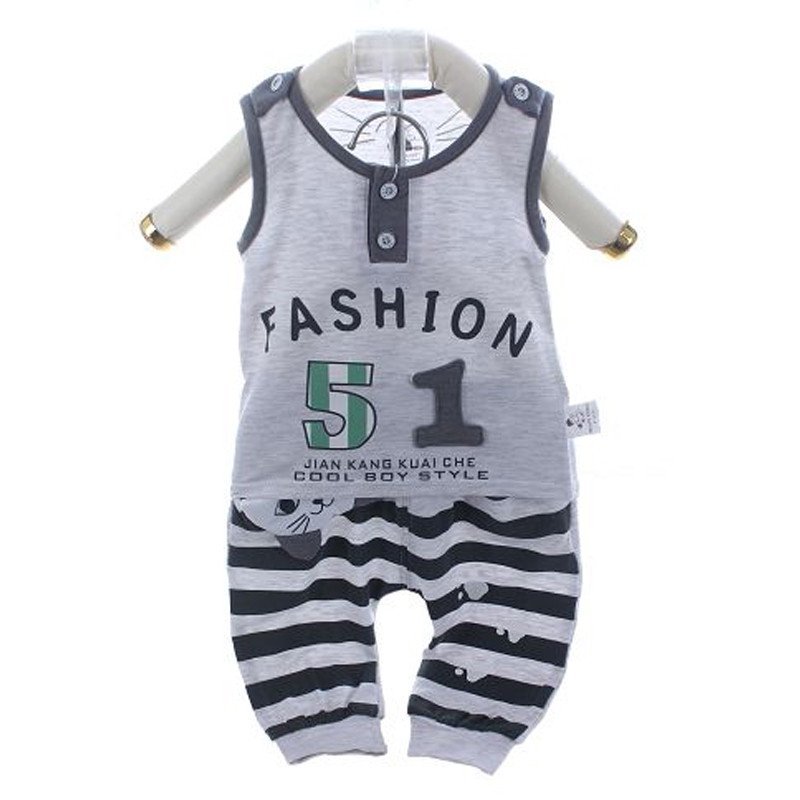 健康快车 童装卡通背心套装 蓝色 80cm