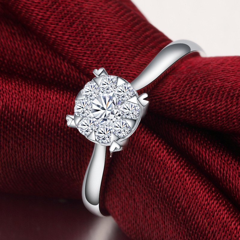 钻石凤凰 心悦 20分18k金克拉效果钻戒 结婚戒指女款 附证书包邮 10号