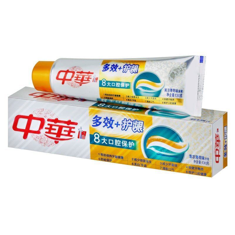 中华多效+护龈清新薄荷味牙膏130G