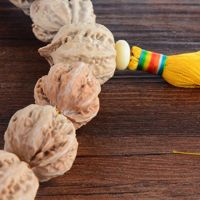 芷轩 野生陕西灯笼文玩核桃手串车挂饰品 纹路清晰 把玩核桃 送领导