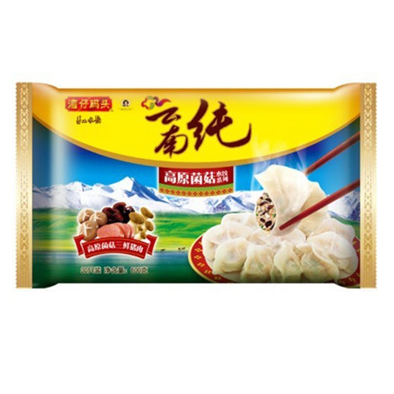 湾仔码头菌菇三鲜猪肉水饺600g