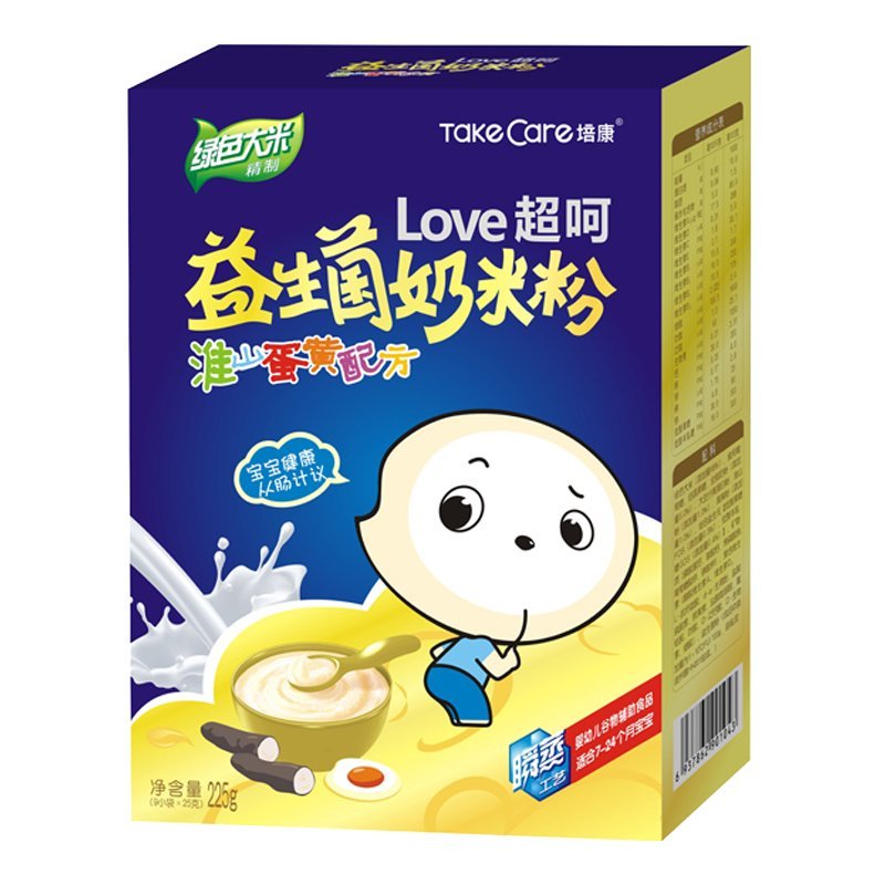 培康(TakeCare) 超呵益生菌奶米粉 淮山蛋黄配方225g