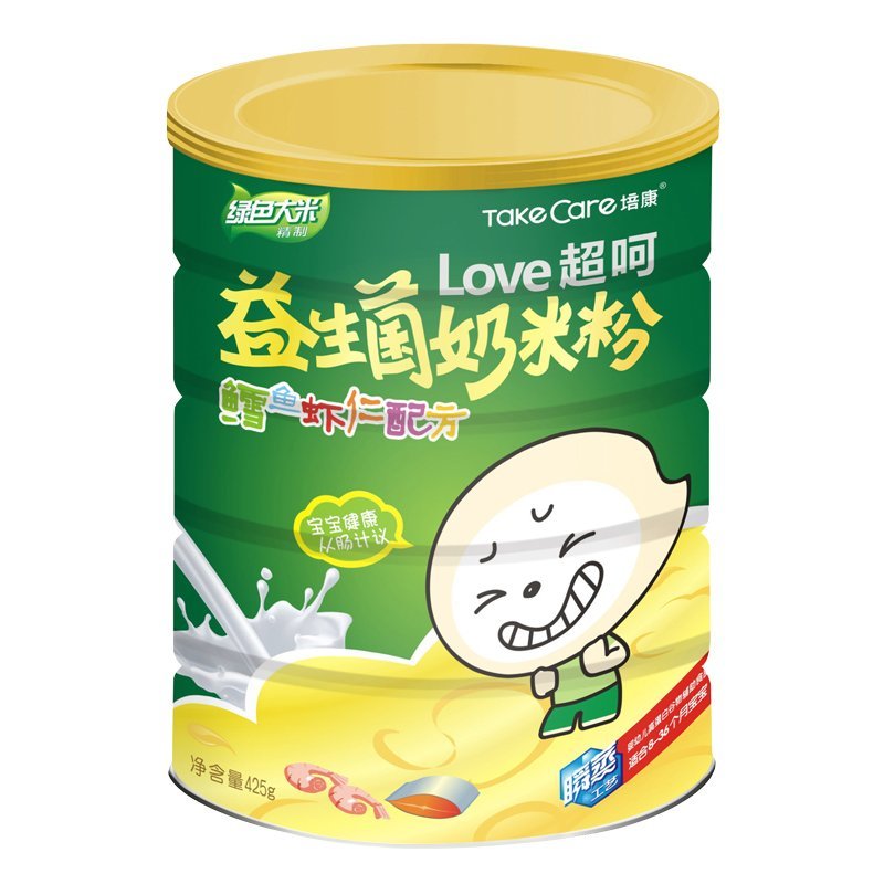 培康(TakeCare)超呵益生菌奶米粉鳕鱼虾仁配方425g