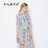 YILEYA2015印花七分袖抽绳连衣裙DS15B006