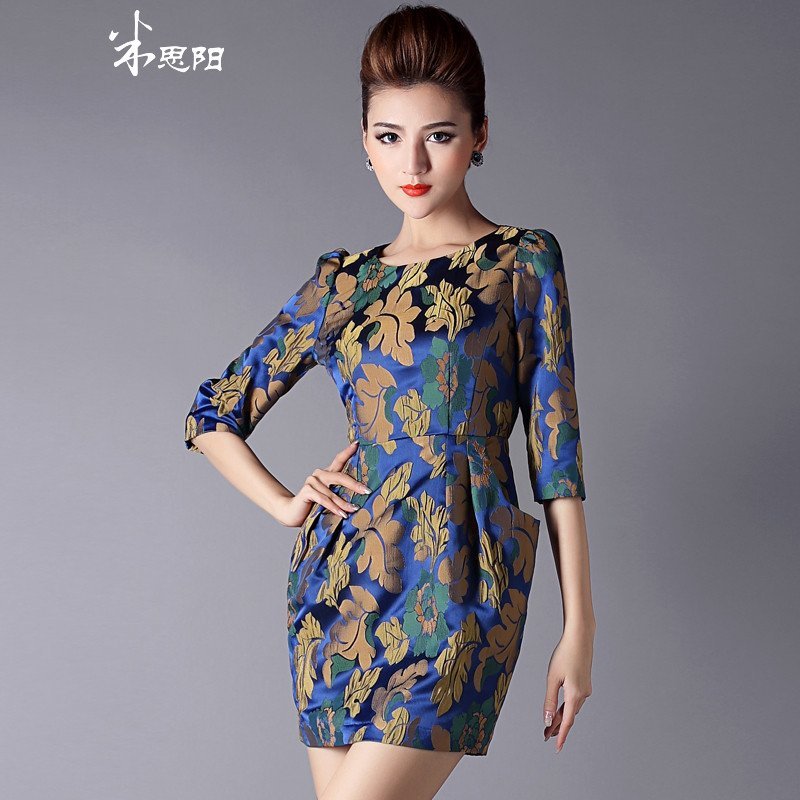 米思阳连衣裙巧云 SQ1309360 花色 XXXL