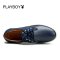 花花公子（PLAYBOY)男士商务休闲皮鞋真皮男鞋 FPEQDX20022 暗棕 44码