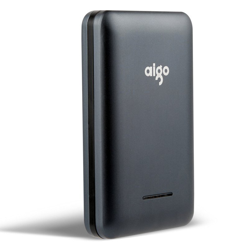 aigo 移动电源S3 双USB接口 迷你充电宝10000毫安 灰色