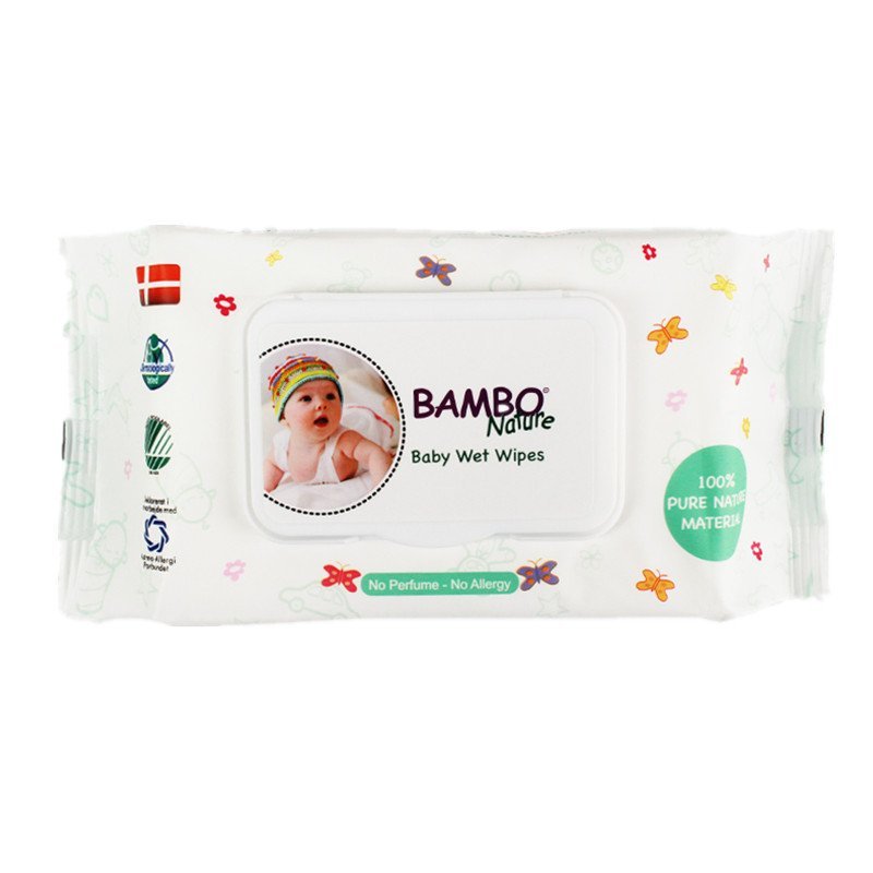 班博（BAMBO） 自然系列 宝宝水润婴儿卫生湿纸 100片足量装