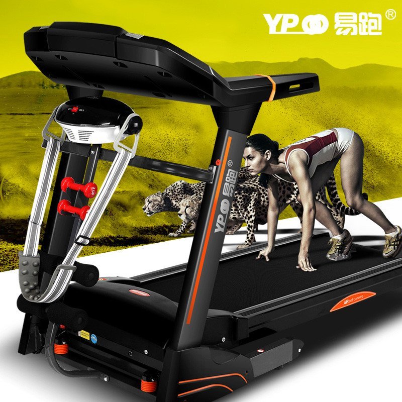 商务跑台 易跑9600跑步机家用款正品超静音多功能电动折叠 15.6.1寸WIFI高清彩屏-多功能-电动坡度