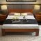 木帆 实木床橡木床1.8/1.5米 成人双人单人床现代简约北欧原木床 1.8米标准床+床头柜*2
