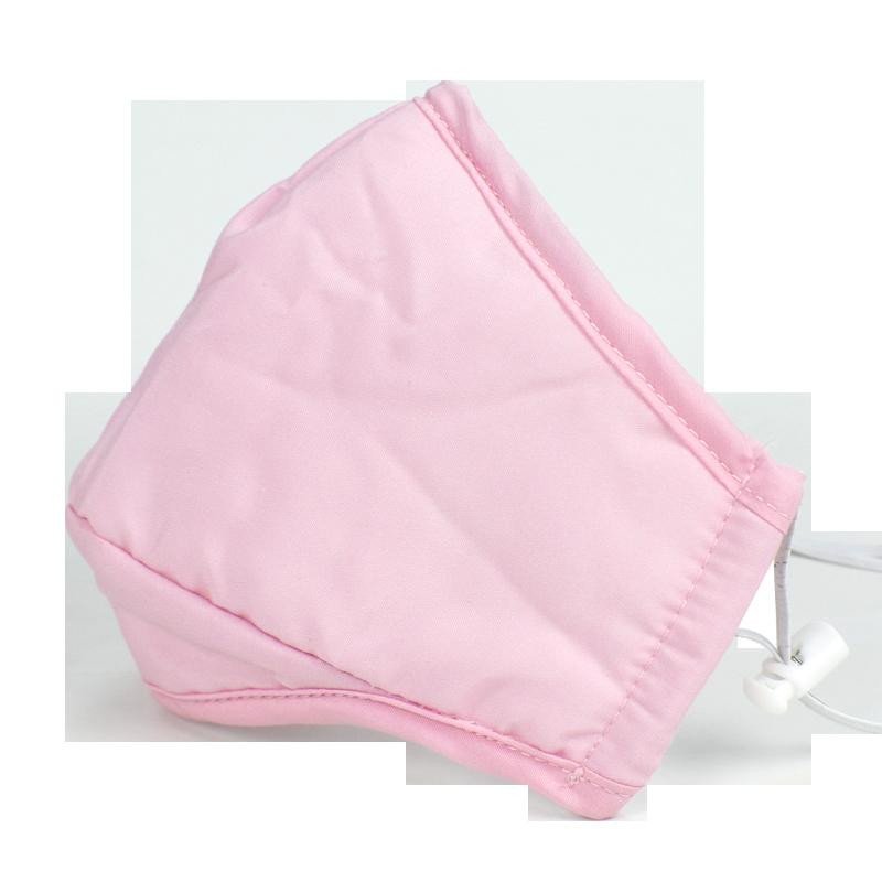 透气防尘双微过滤片口罩可拆洗加强型男女立体口罩 粉色