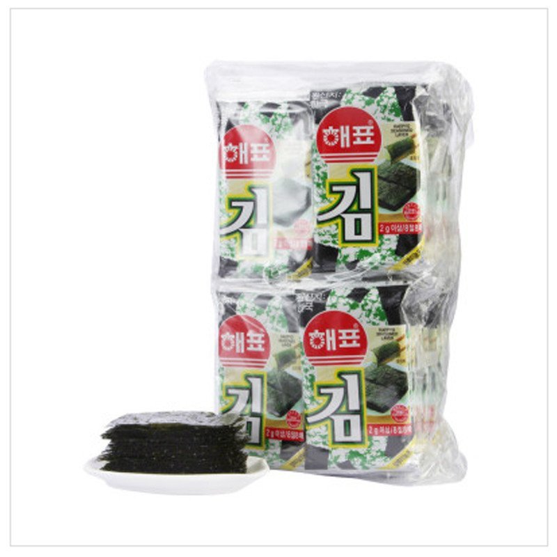 海牌(HAEPYO)海苔（4联包）2g*8*4/袋韩国进口海味即食 海苔 进口休闲零食 米饭寿司好伴侣 酥脆鲜美
