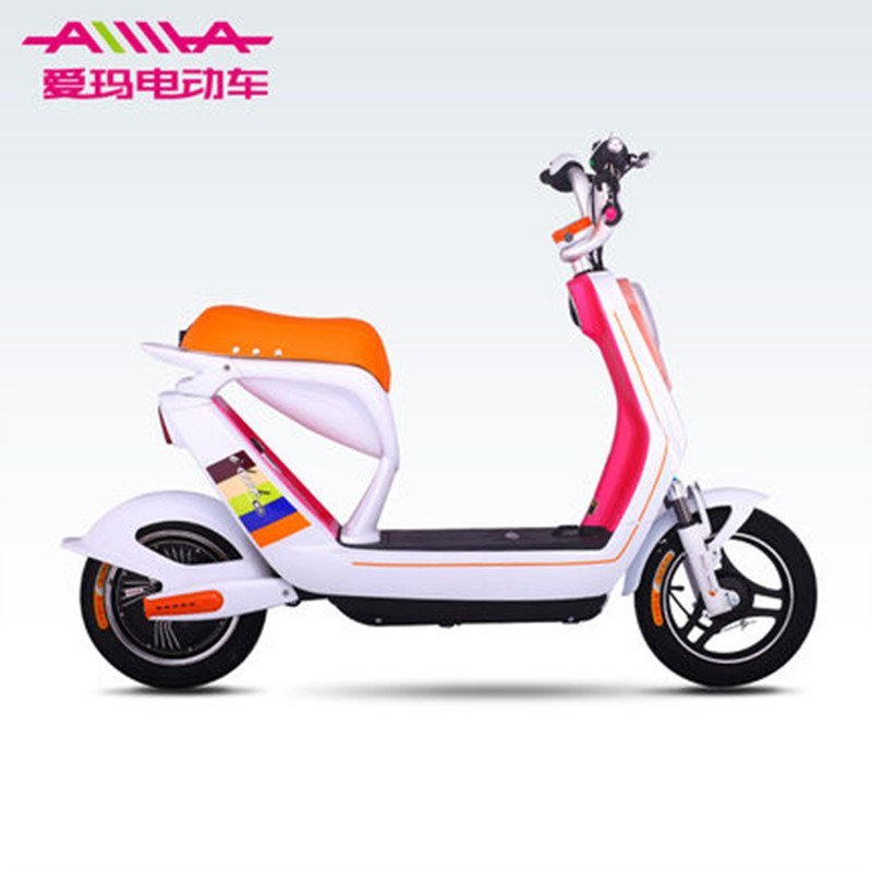 爱玛电动自行车新款 MINI家族 双子座 TDT366Z 电动车美学新概念车 白/爱玛橙/水晶玫瑰红/黑