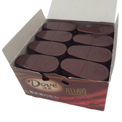 dove德芙 心随 黑巧克力 82g 盒装 休闲零食 办公室零嘴