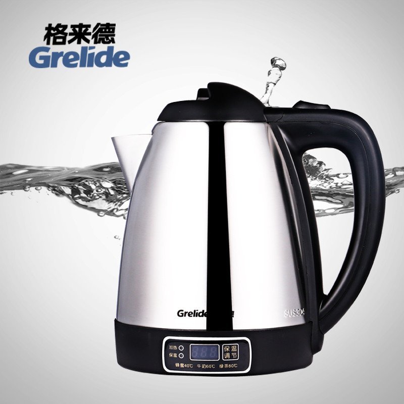 格来德(Grelide)1805EK数显保温开关 食品级304不锈钢电水壶