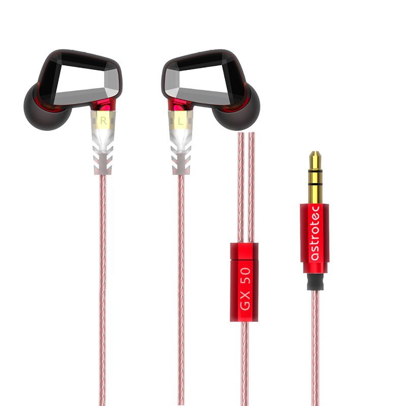 阿思翠（Astrotec）GX50 时尚HIFI入耳式音乐耳机 红色
