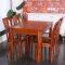 乐庭家具 餐桌 中式实木餐桌椅套装 橡木餐桌餐椅组合 饭桌 餐桌 包配送安装 餐椅两把装