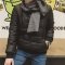 棉衣男冬装新款套头棉服修身棉袄外套 M 蓝色