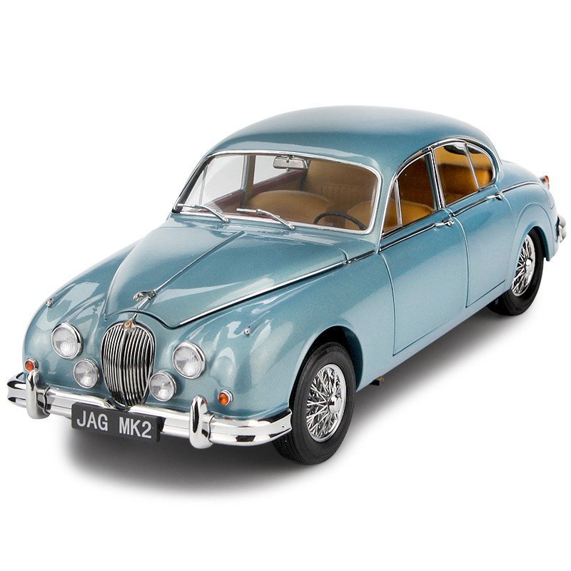 PARAGON 1:18 捷豹MK II MK2经典老爷车模型 合金高仿真静态汽车模型 银蓝色