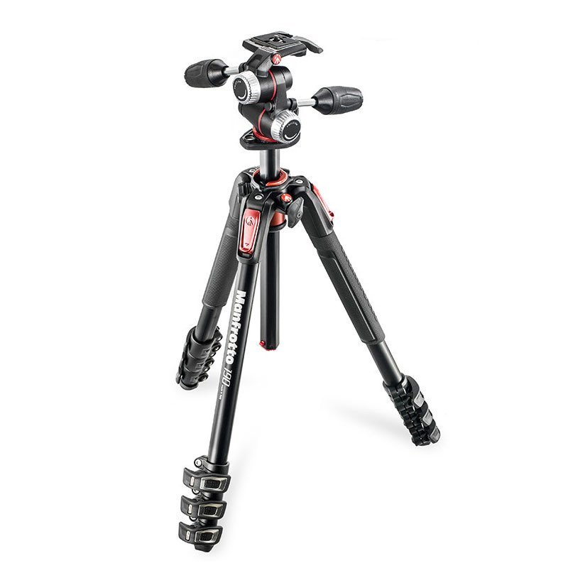 曼富图MANFROTTO MK190XPRO4-3W 单反相机云台铝合金三脚架套装