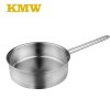 KMW爱家精品不锈钢锅具二件套 套装304不锈钢煎锅汤锅 三层加厚复底锅电磁炉通用