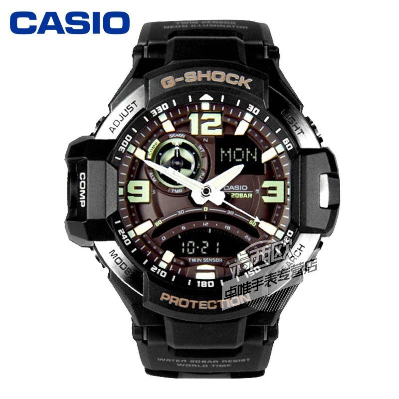 卡西欧casio男士手表 g-shock系列运动户外防水手表 GA-1000-1B