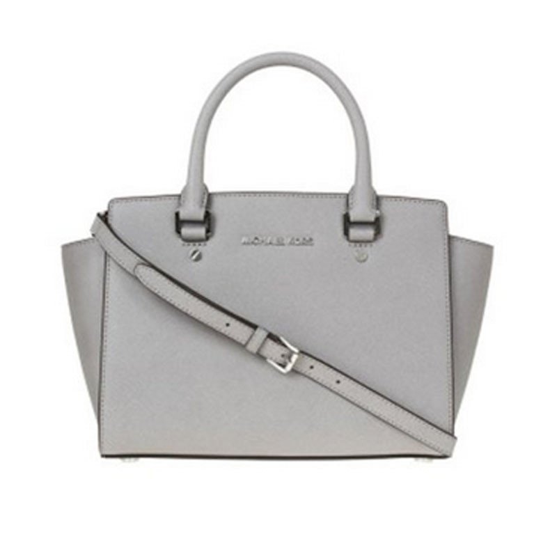 Michael Kors 迈克.科尔斯MK笑脸女包 真皮单肩杀手包中号 30S3GLMS2L 灰色