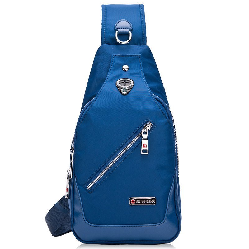 瑞士军刀（SWISSGEAR）SA1026LS 单肩包斜挎包 情侣款户外运动骑行包 时尚休闲胸包 蓝色 蓝色
