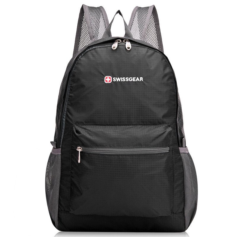 瑞士军刀(SWISSGEAR)折叠皮肤包 超轻薄轻便双肩背包 SA8808BL