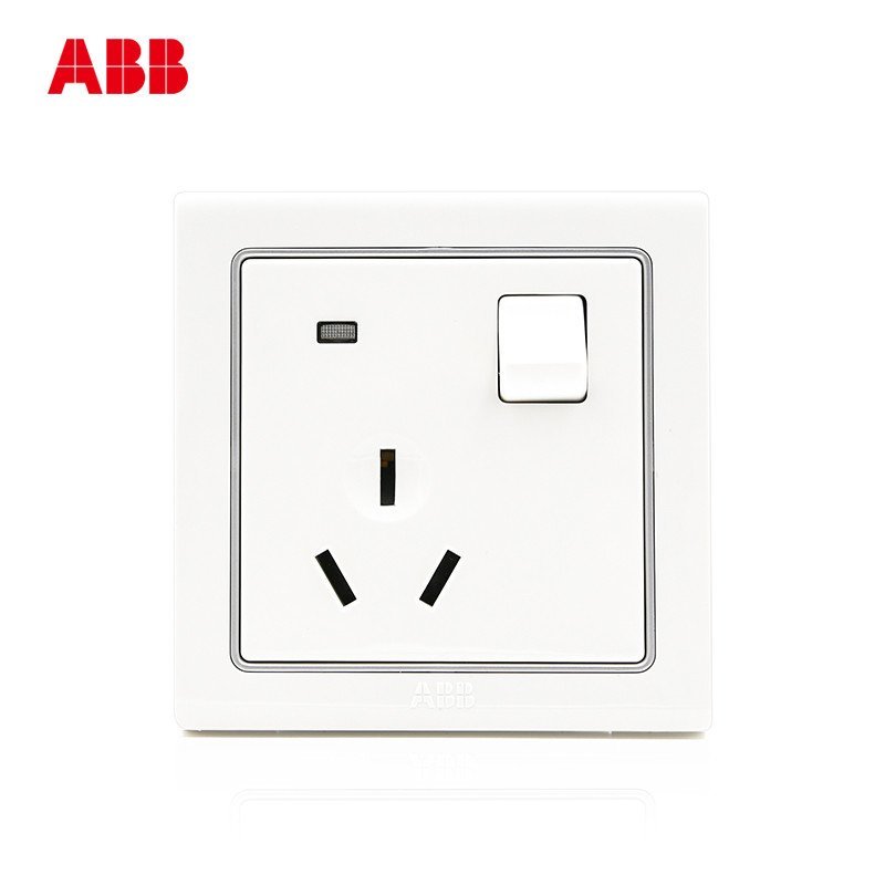 ABB 开关插座 德宁空调插座16A一开三孔带灯AN236