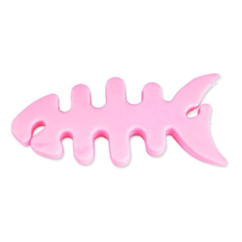 创意鱼骨耳机绕线器时尚精美绕线器绕线器实用可爱生活小商品 红色