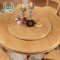 云图家具 实木餐桌橡木圆桌大圆形桌 实木椅组合 餐厅 饭桌 1.5M单张餐桌