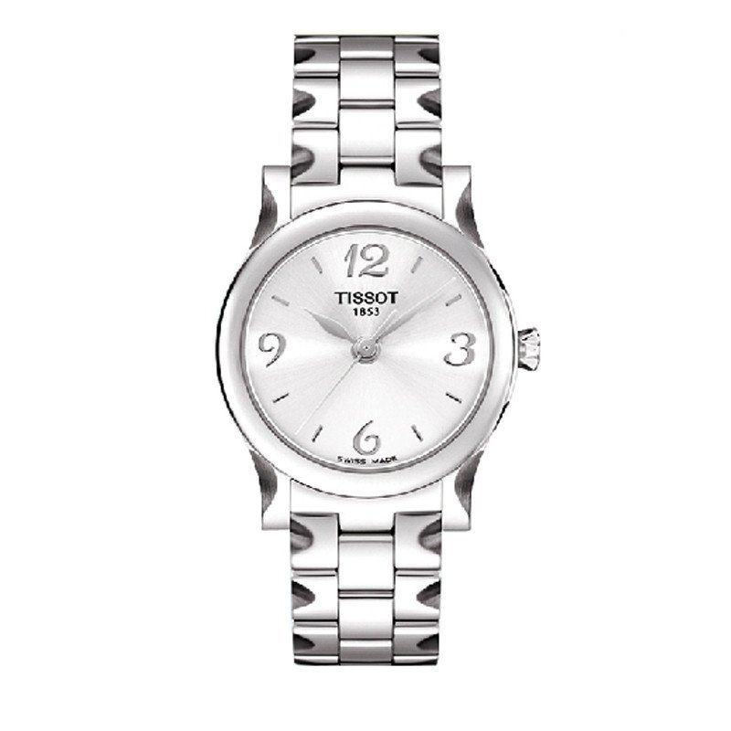 TISSOT天梭月亮女神系列石英女表休闲指针钢带女士手表女腕表T028.210.11.037.00 T028.210.110.37.00