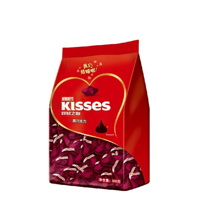 好时 KISSES 黑巧克力 散装 500G