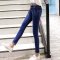雅泊妮2016春夏季松紧弹力高腰显瘦牛仔裤女铅笔裤小脚长裤韩范潮-C9007 3XL 浅蓝色