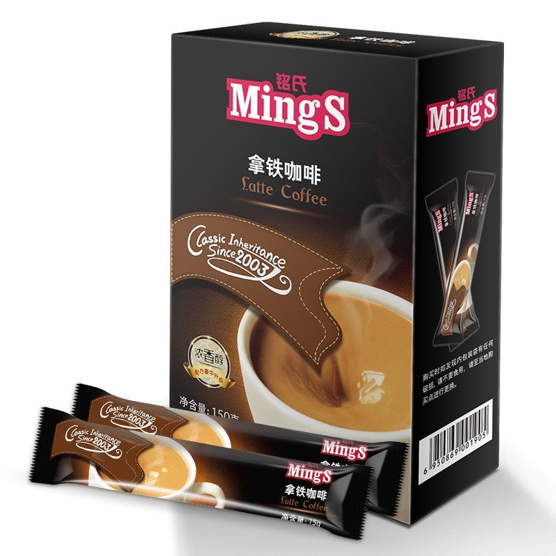 Mings铭氏 丝滑拿铁三合一速溶咖啡粉15g*10条 奶香浓郁 丝滑顺口