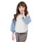 童装女童 2016春装新款韩版全棉 气质小女生格子甜美衬衫女童娃娃衫休闲上衣衬衫 90cm 灰格子