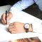 天王表(TIANWANG)手表 男士手表机械表 皮带品牌正品腕表休闲商务时尚防水男表GS5844 玫瑰金