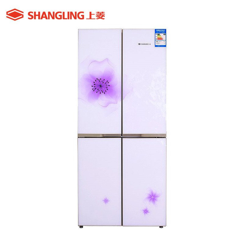 上菱（shangling）BCD-425G 425升 大空间 十字对开四门冰箱 （紫苑花）