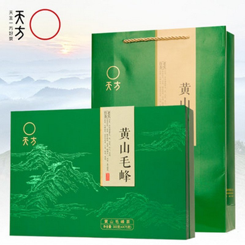 天方300g黄山毛峰绿茶 茶叶礼盒装 冲饮绿茶