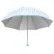 天堂伞 高密聚酯银胶丝印条纹三折蘑菇晴雨伞太阳伞 33225E 粉条