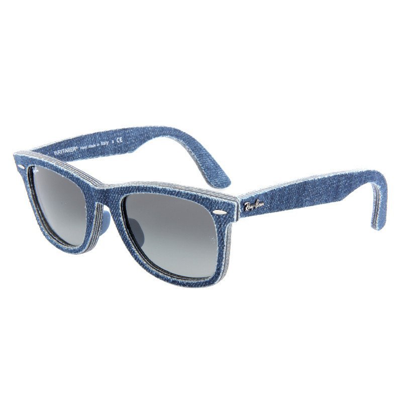 雷朋(Ray.Ban)徒步旅行者牛仔布赵薇同款男女款太阳镜RB2140F 1163/71 1163/71蓝色镜架渐变镜片52mm