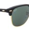 雷朋(Ray.Ban)经典俱乐部经理人系列男女款太阳眼镜RB3016 W0365黑框绿灰镜片 51mm
