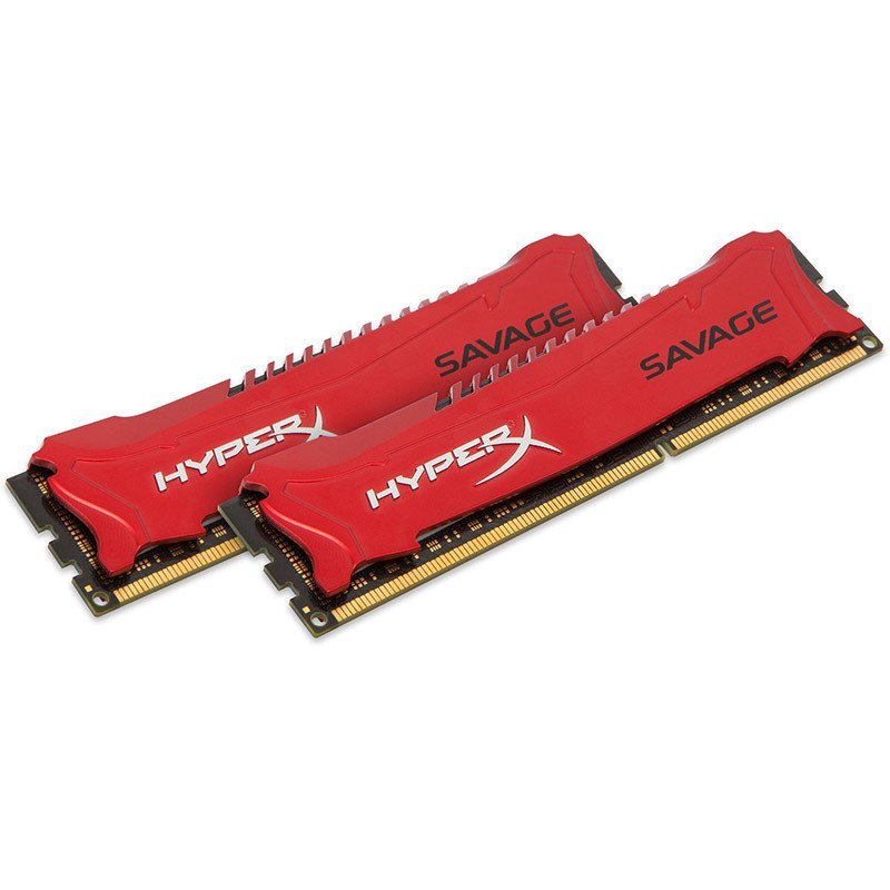 金士顿（Kingston）骇客神条 Savage系列 DDR3 1600 16GB（8GB*2条）台式机内存条【红色】