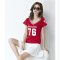 2016夏韩版女装短袖休闲运动套装 XL 酒红色